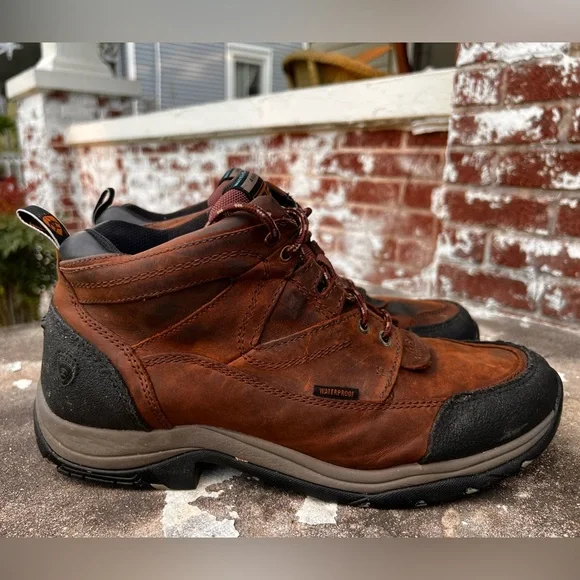NWT Ariat Terrain ATS Leather Work Boots Men’s US 12D Brown Lace Up Hiking Ariat Men main image 2